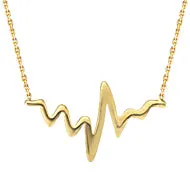 14K Heartbeat Necklace