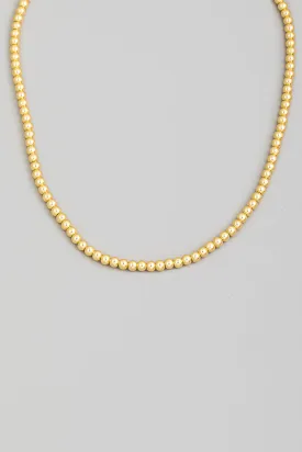 1MIL Gold Plated Dainty Beaded Necklace