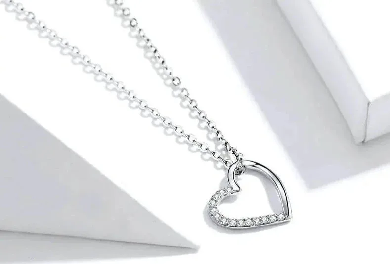 925 Sterling Silver love Chain Necklace