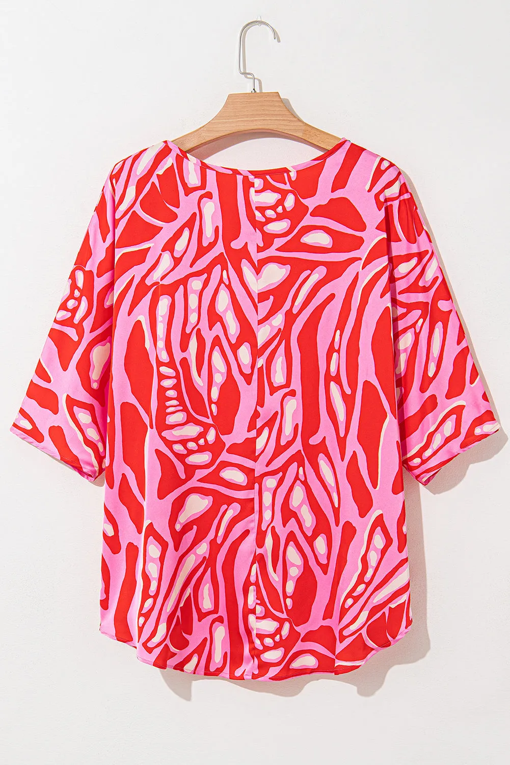 Abstract  Batwing Sleeve Oversized Blouse