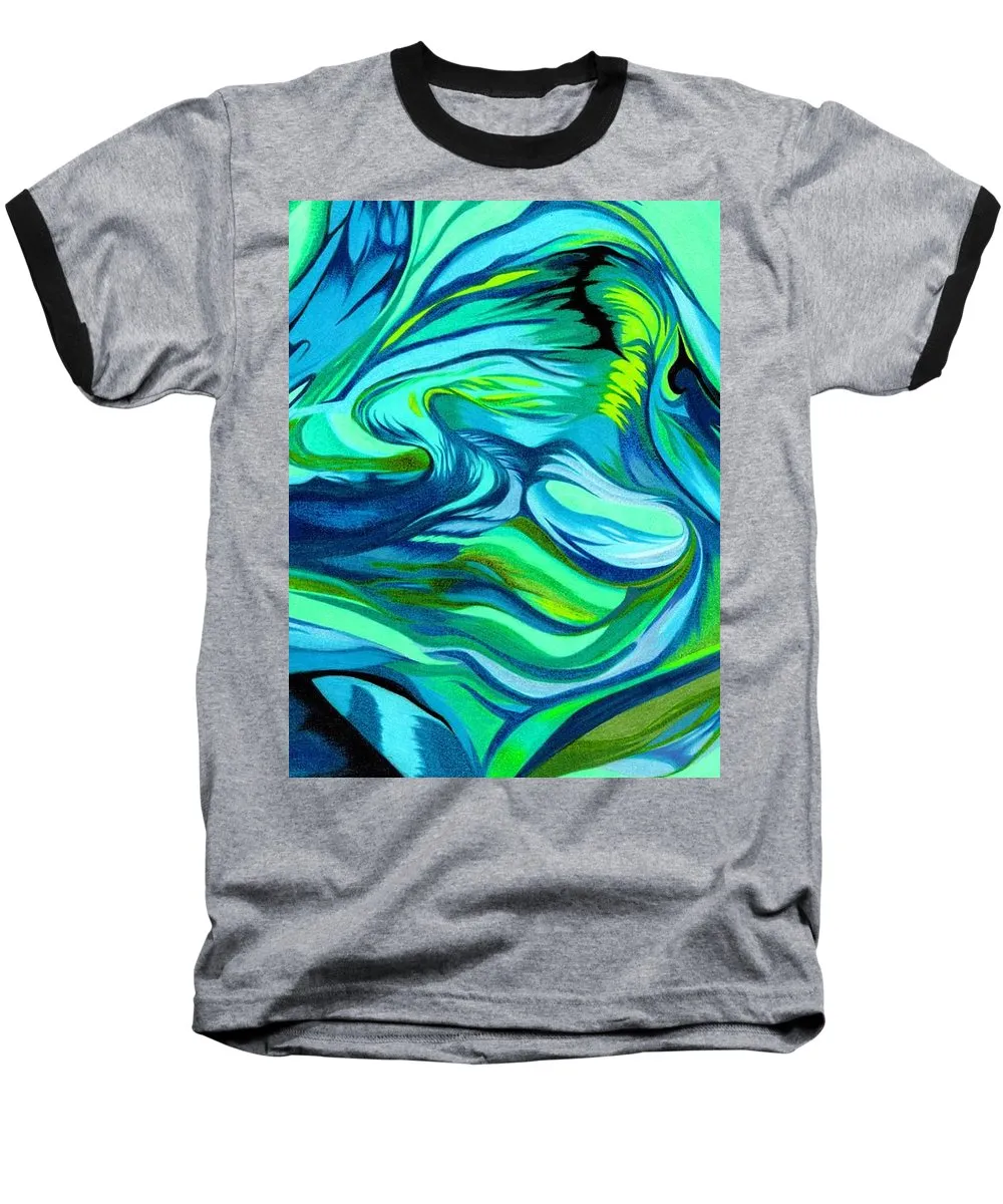 Abstract Green Personality - Baseball T-Shirt