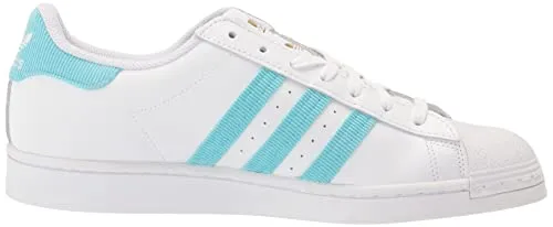 adidas Originals Men's Superstar Sneaker, Pulse Aqua/White/Gold Metallic, 12.5