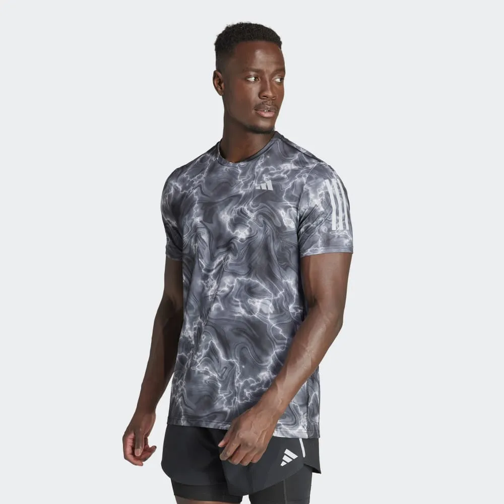 ADIDAS OWN THE RUN ALLOVER PRINT T-SHIRT - IB6394