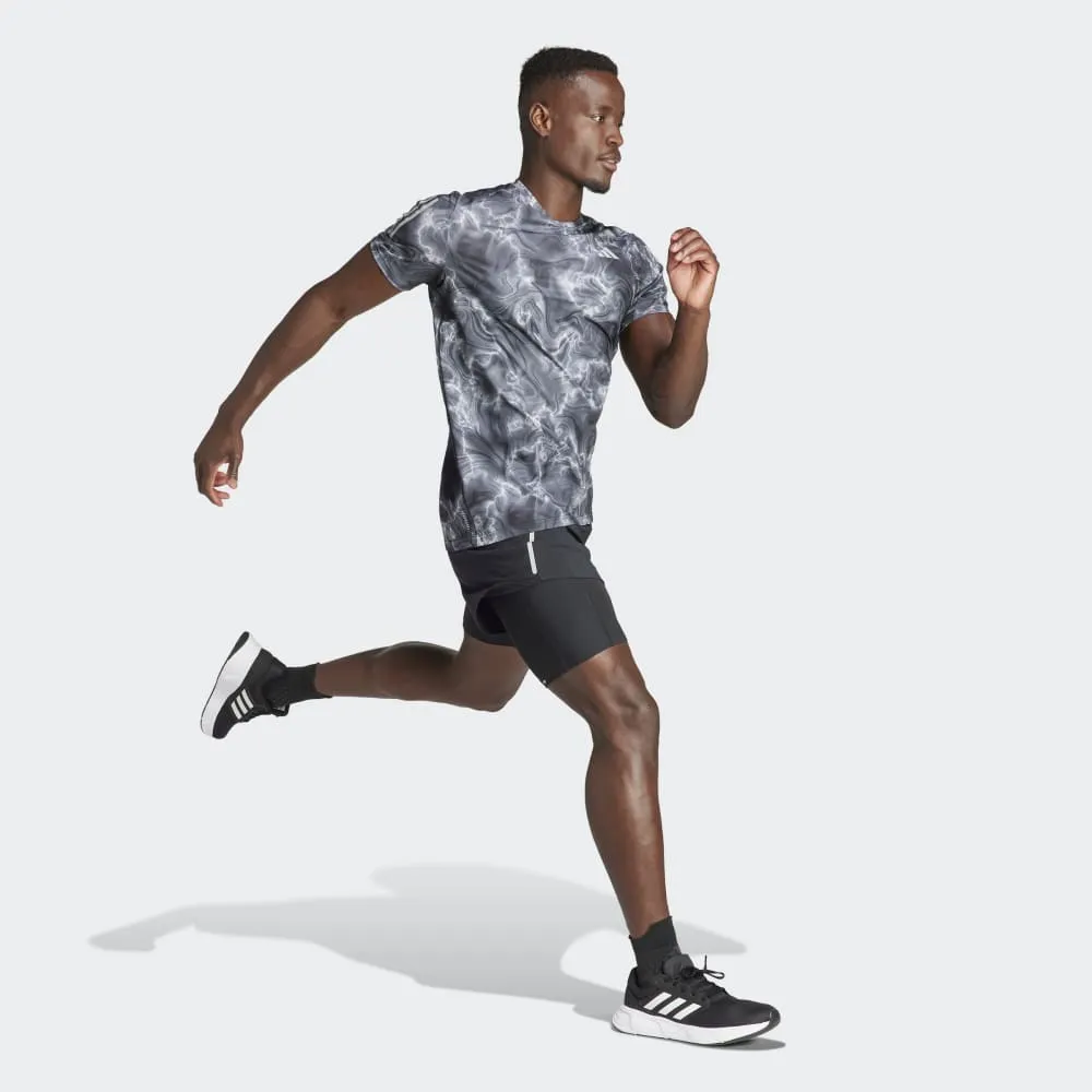 ADIDAS OWN THE RUN ALLOVER PRINT T-SHIRT - IB6394