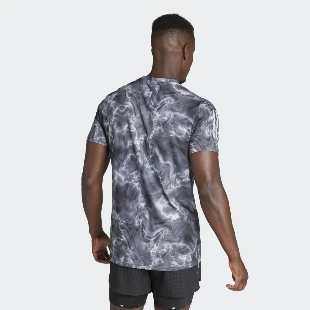 ADIDAS OWN THE RUN ALLOVER PRINT T-SHIRT - IB6394