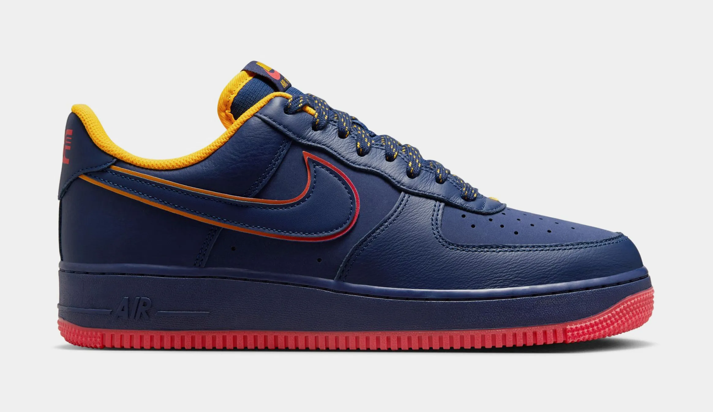 Air Force 1 Low Retro Mens Lifestyle Shoes (Midnight Navy/Light Crimson/University Gold/Blue Void)