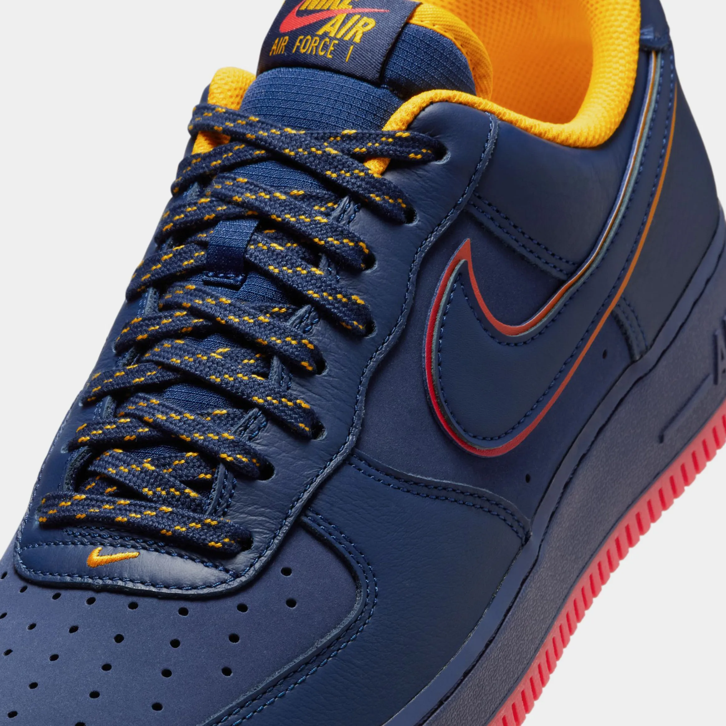 Air Force 1 Low Retro Mens Lifestyle Shoes (Midnight Navy/Light Crimson/University Gold/Blue Void)