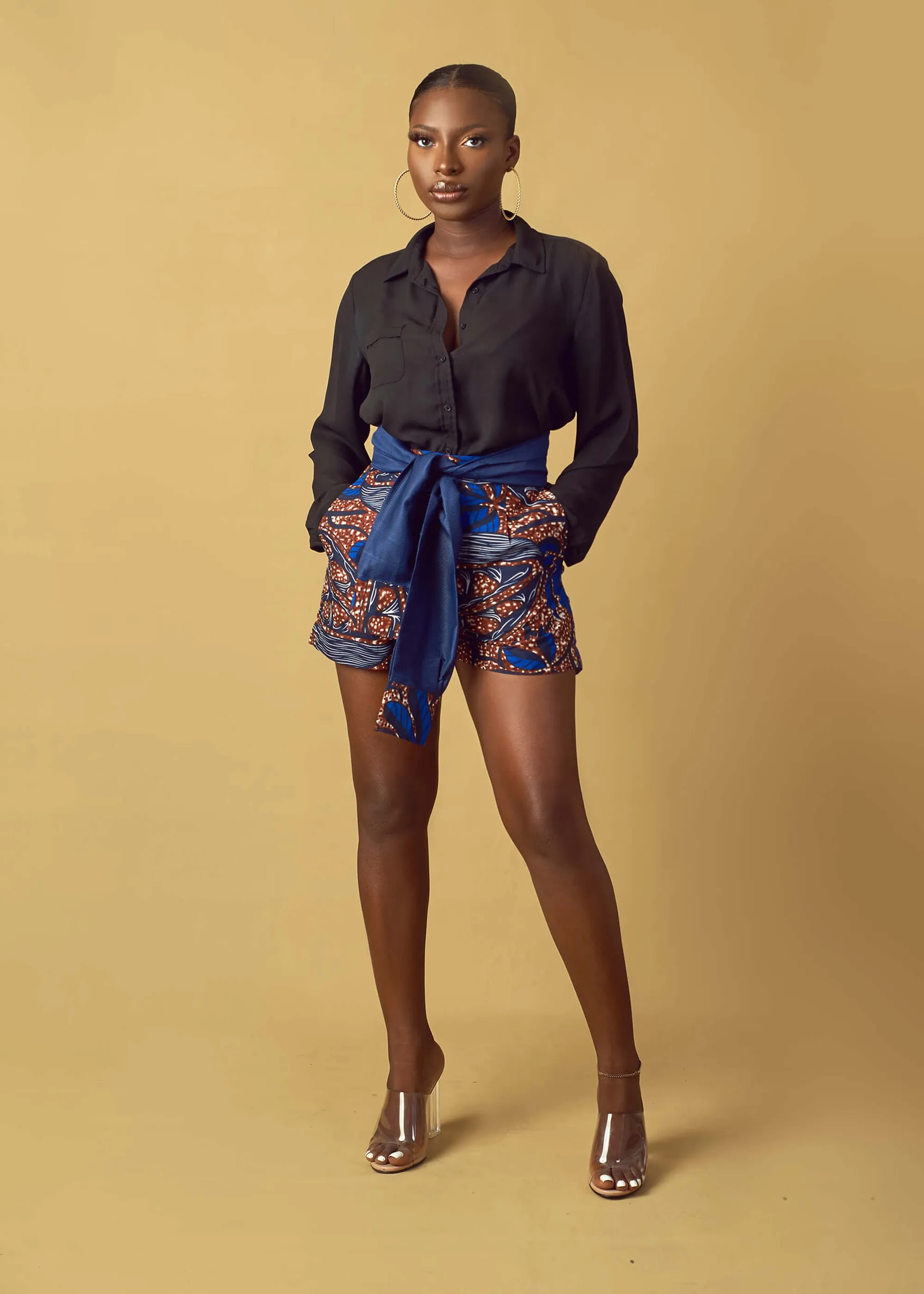 Amope Sleeve Belt Shorts