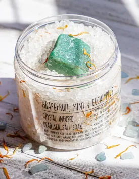 Aventurine Crystal Grapefruit Mint Eucalyptus Dead Sea Salt