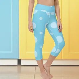 Baby Blue Yoga Capri Leggings Capri Leggings Activewear, lioness-love