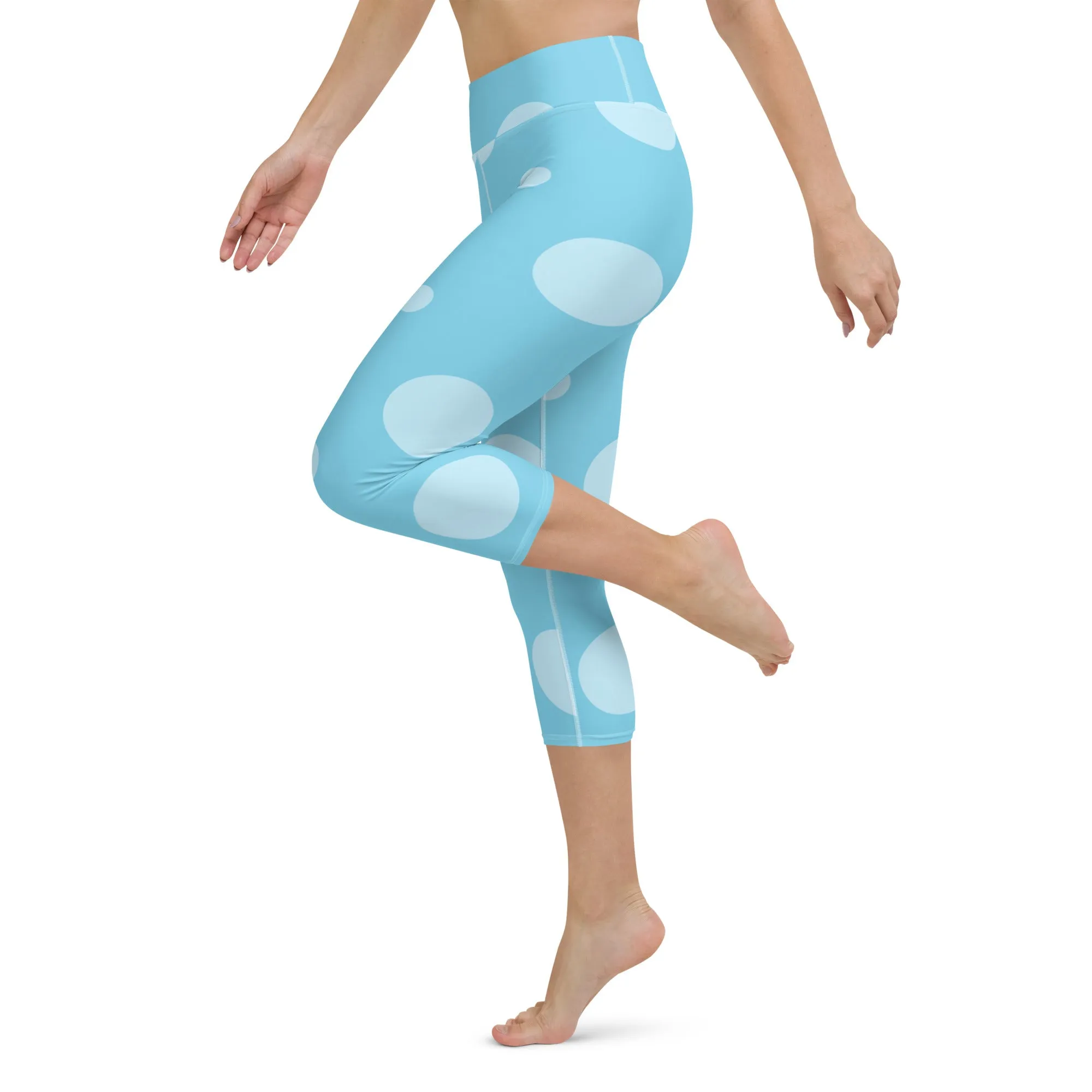 Baby Blue Yoga Capri Leggings Capri Leggings Activewear, lioness-love