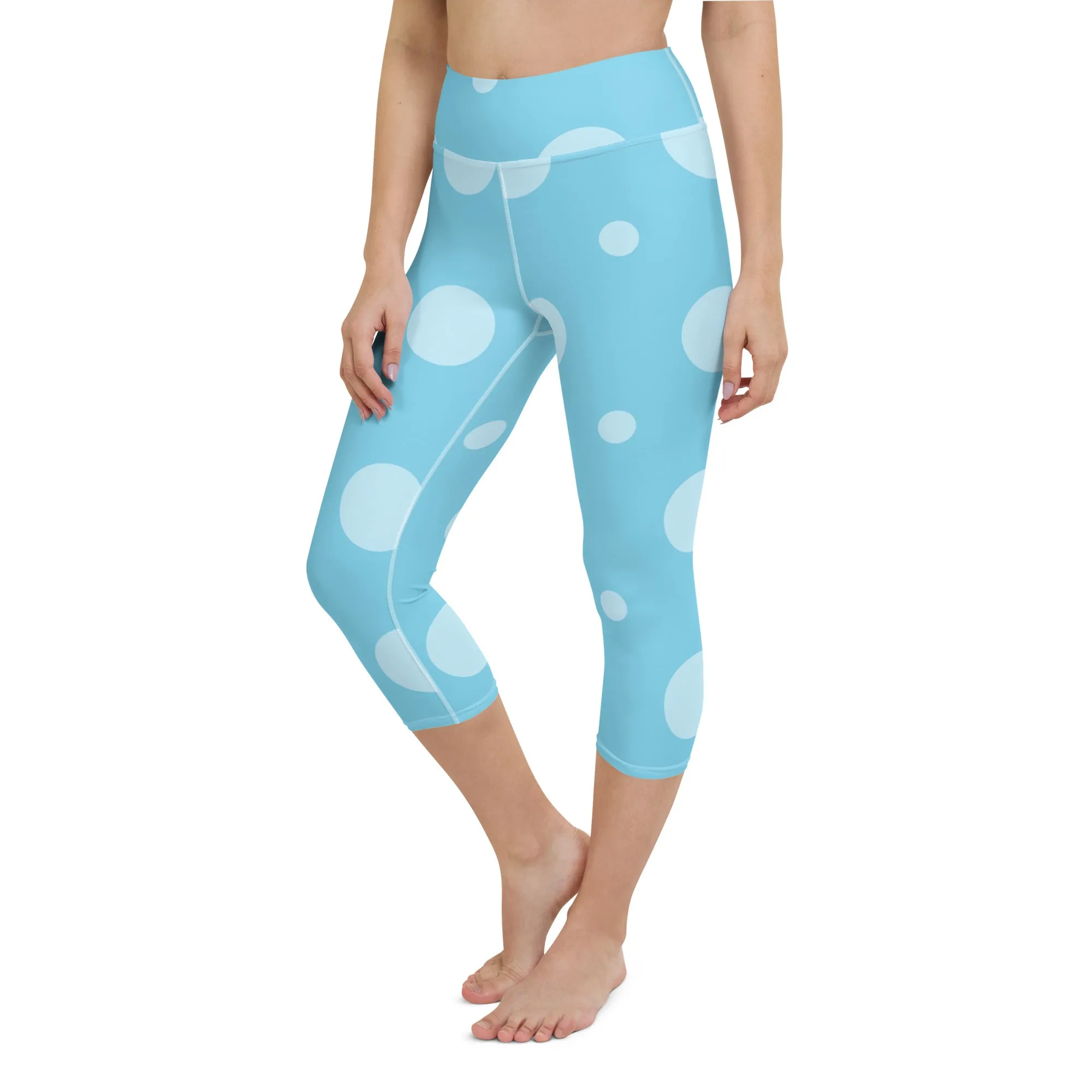 Baby Blue Yoga Capri Leggings Capri Leggings Activewear, lioness-love