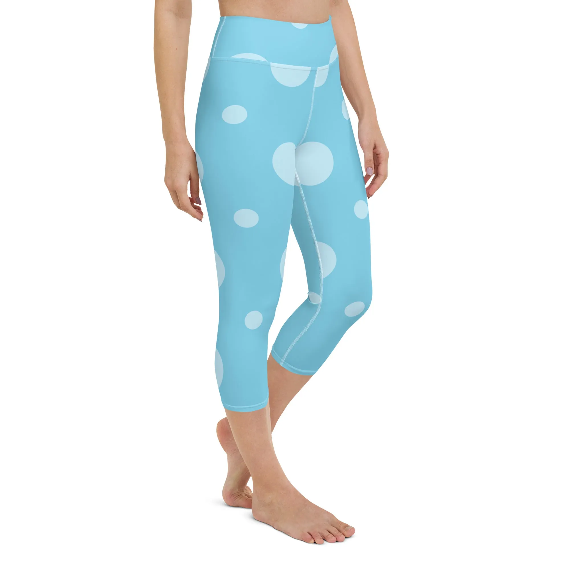 Baby Blue Yoga Capri Leggings Capri Leggings Activewear, lioness-love