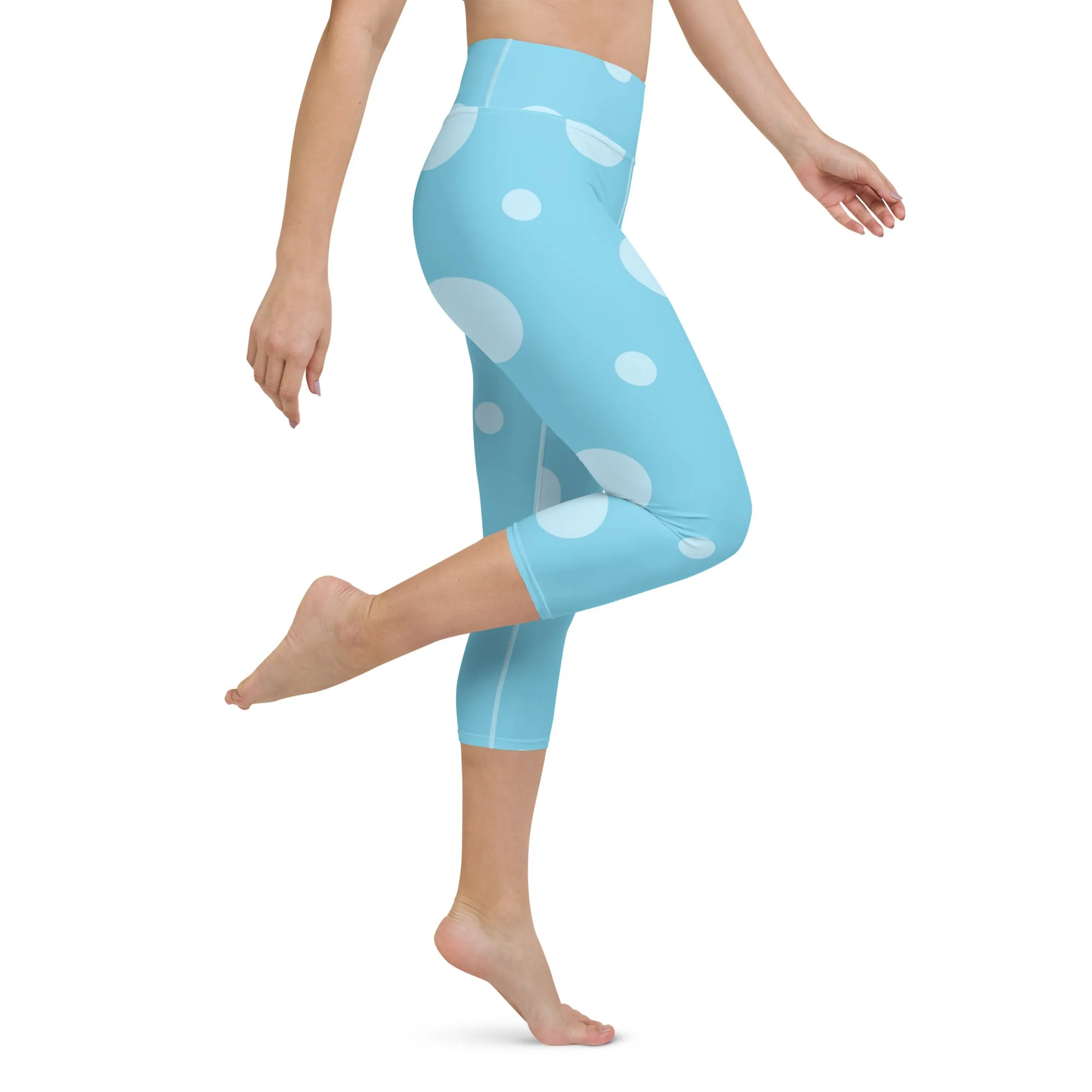 Baby Blue Yoga Capri Leggings Capri Leggings Activewear, lioness-love