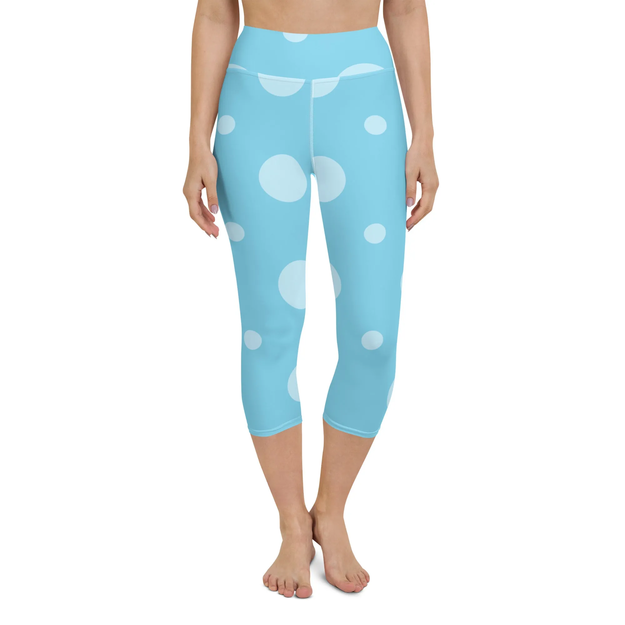 Baby Blue Yoga Capri Leggings Capri Leggings Activewear, lioness-love