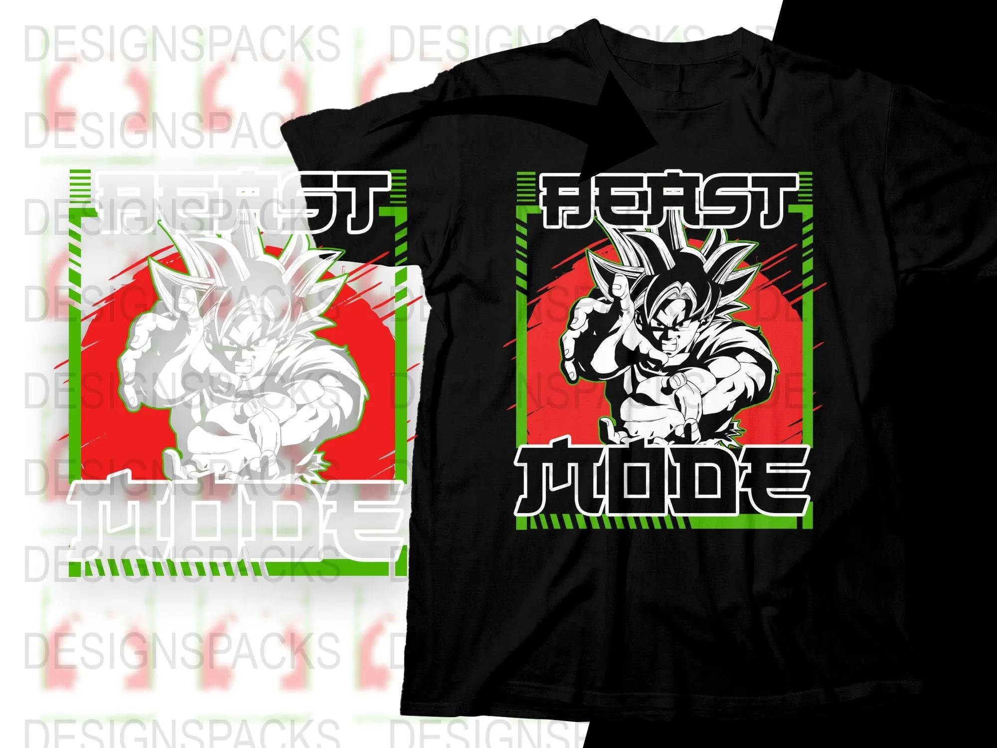 Beast Mode Anime Character Png Digital Download