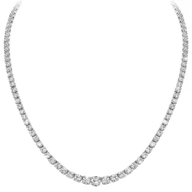 Beauvince Graduated Tennis Necklace (16.60 ct Diamonds and 1 ct HVS2 GIA Center)