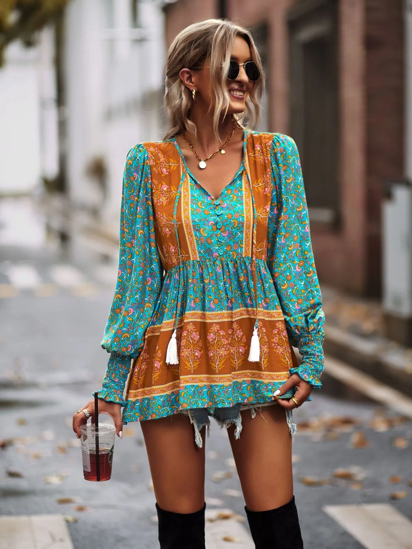 Bohemian Long-sleeved Shirt