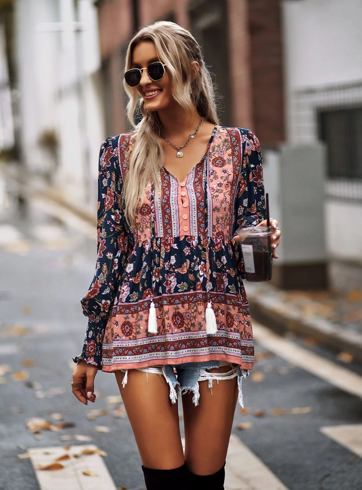 Bohemian Long-sleeved Shirt