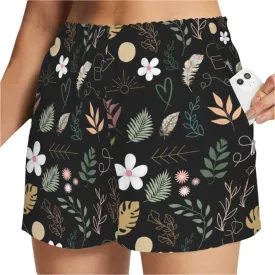 Boho Black Zip Pocket Shorts up to 5 XL (FWS)