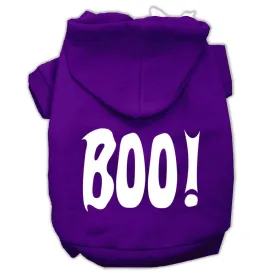 BOO! Screen Print Pet Hoodies Purple Size XS (8)