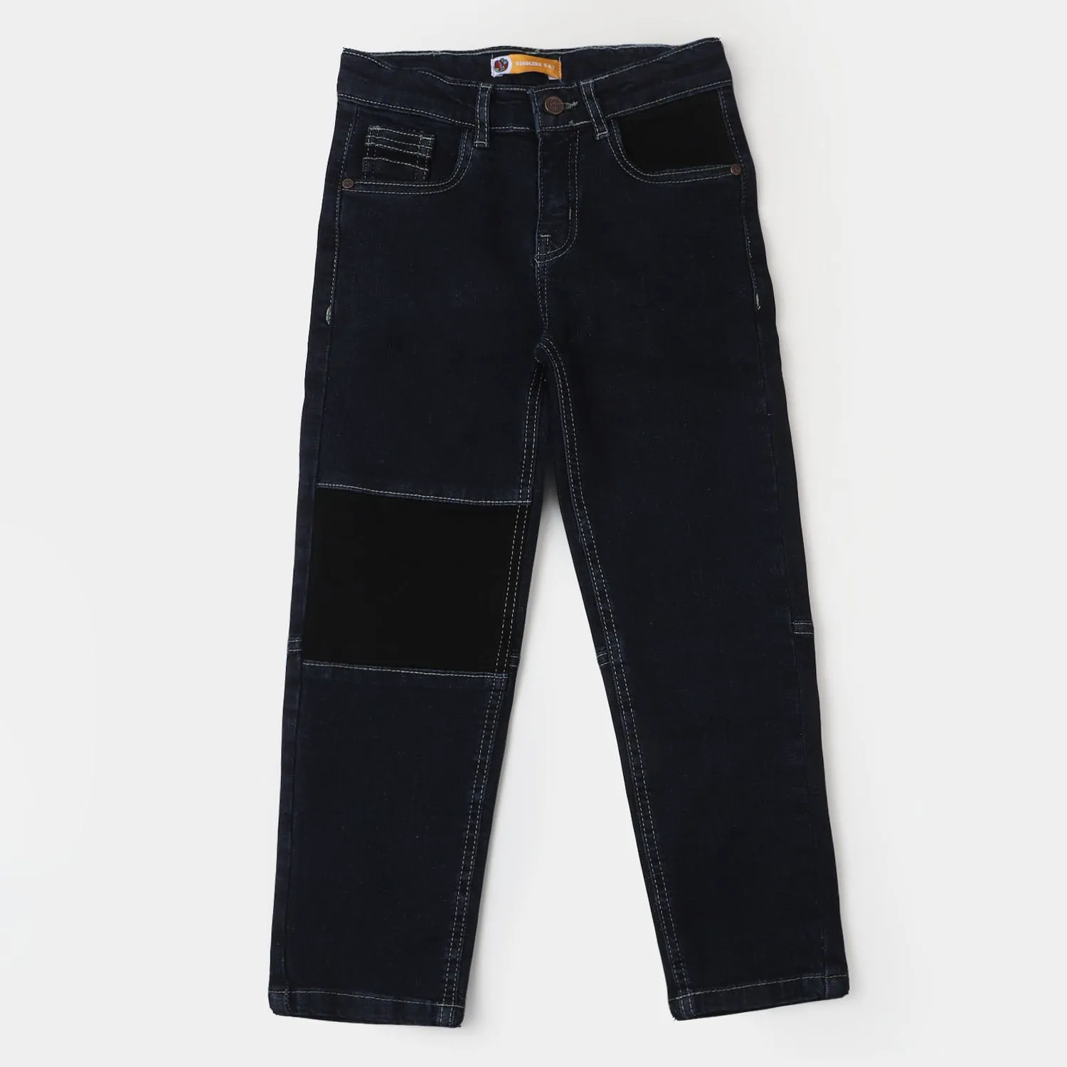 Boys Denim Stretch Pant Black Cut - Dark Blue