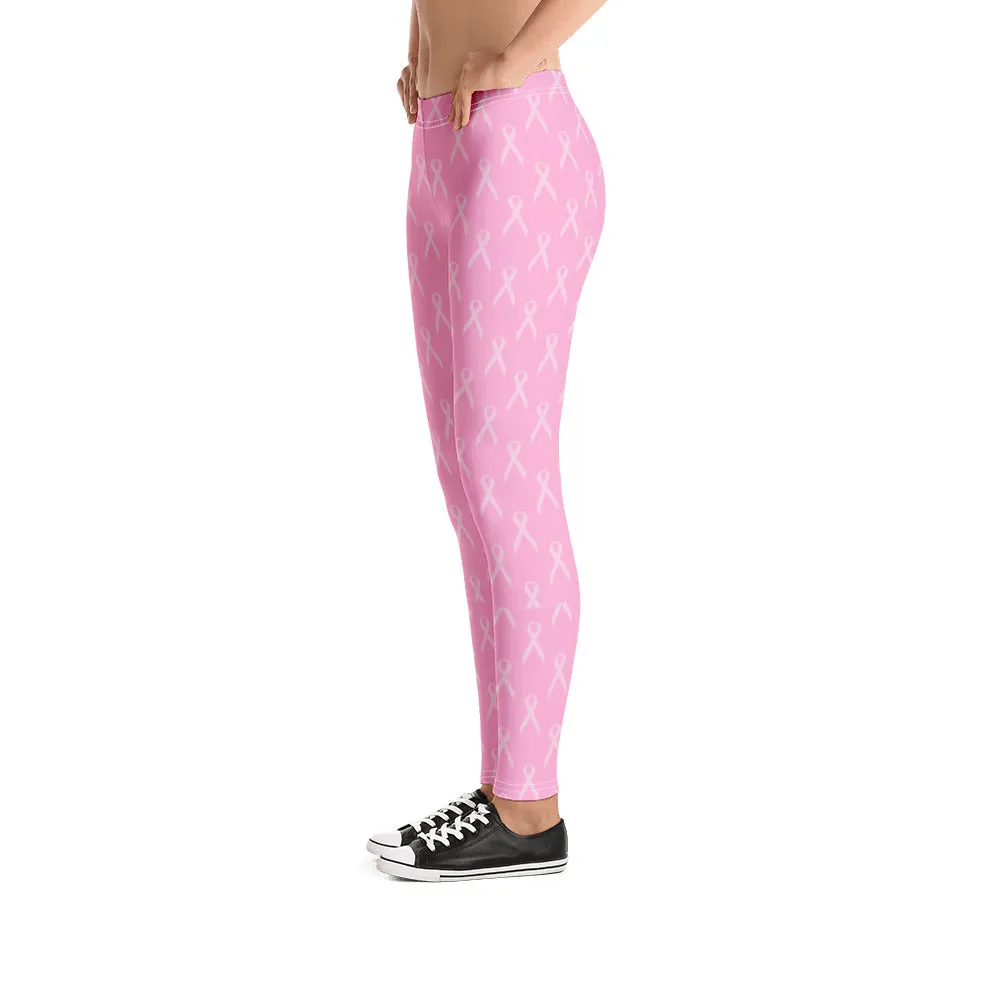 Cancer Pink Ribbon Leggings