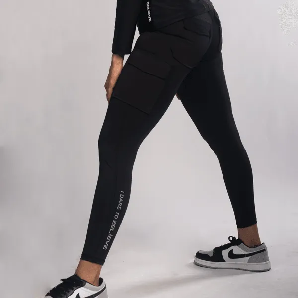 Cargo Black Leggings