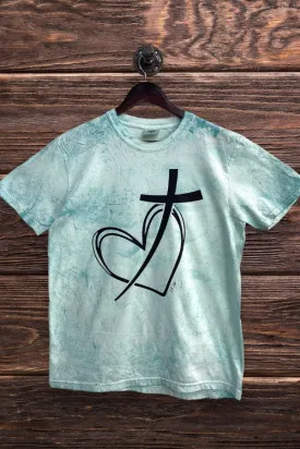 CC BLAST DTF HEART CROSS - BLAST TURQUOISE