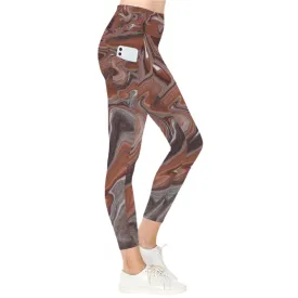 Choc Swirl Leggings with Pockets up to 5 XL (FWS)