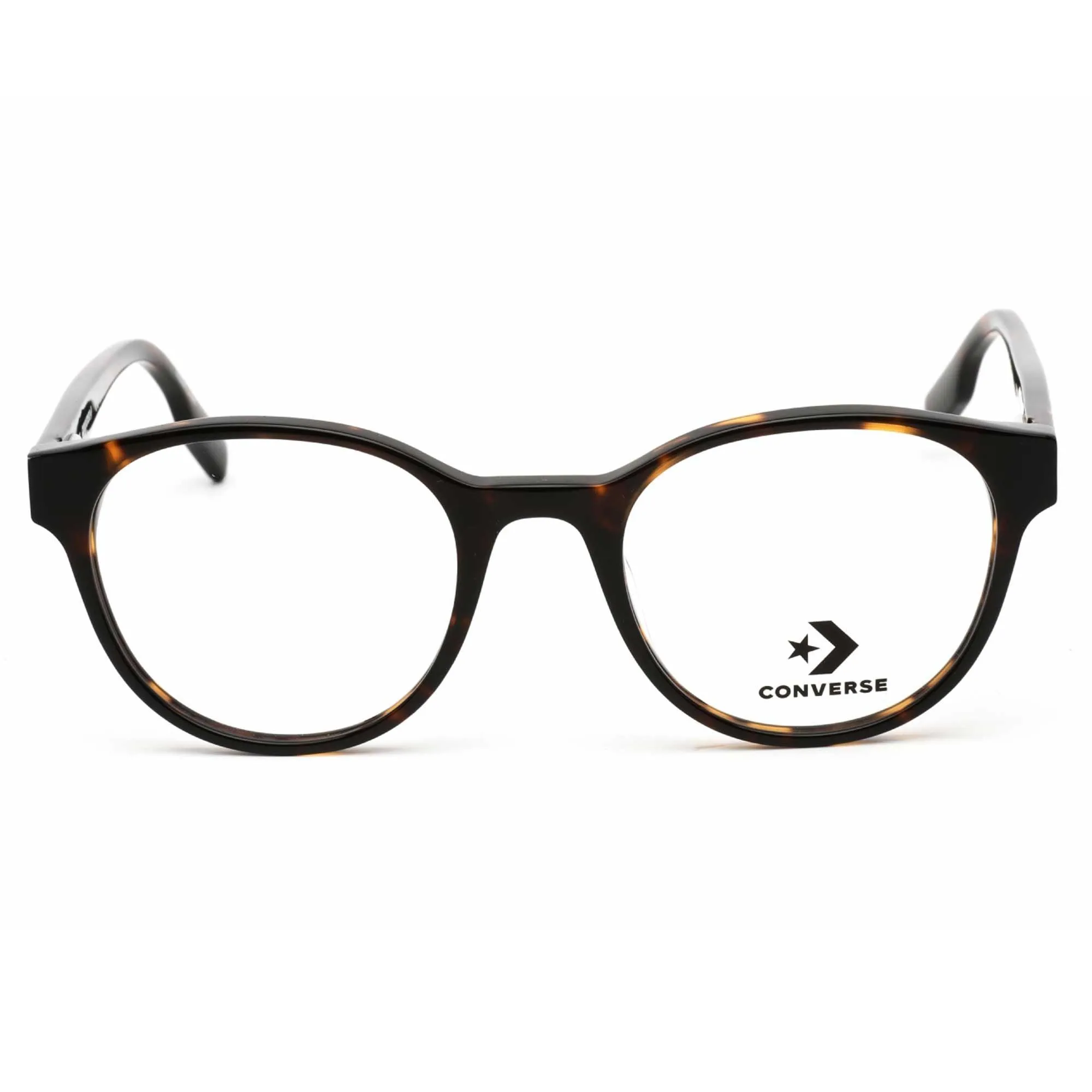 Converse Women's Eyeglasses - Dark Tortoise Round Frame Clear Demo Lens | CV5002 239