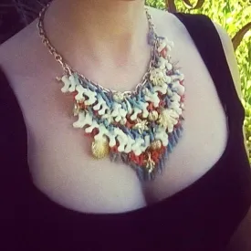 Coral Necklace Vintage Style Summer