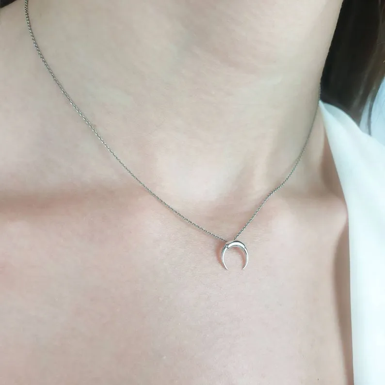 Crescent moon necklace