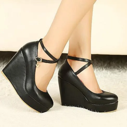 Cross Strap Waterproof Wedge