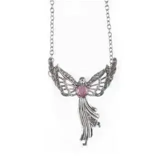 Diamond Modern Angel Pendant Necklace for Women