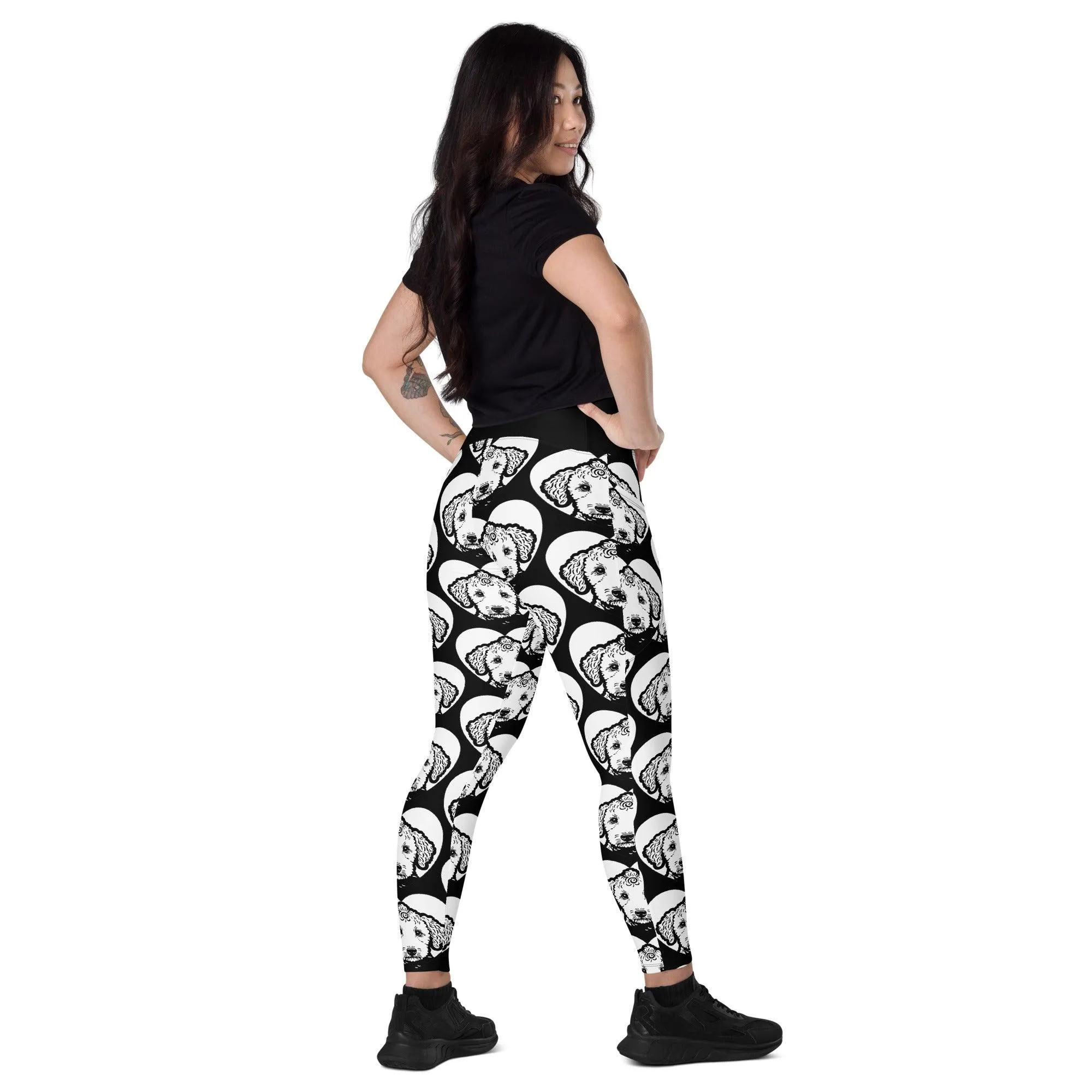 DOG BREED LEGGINGS with pockets - BEDLINGTON TERRIER - HERTTAHOUND