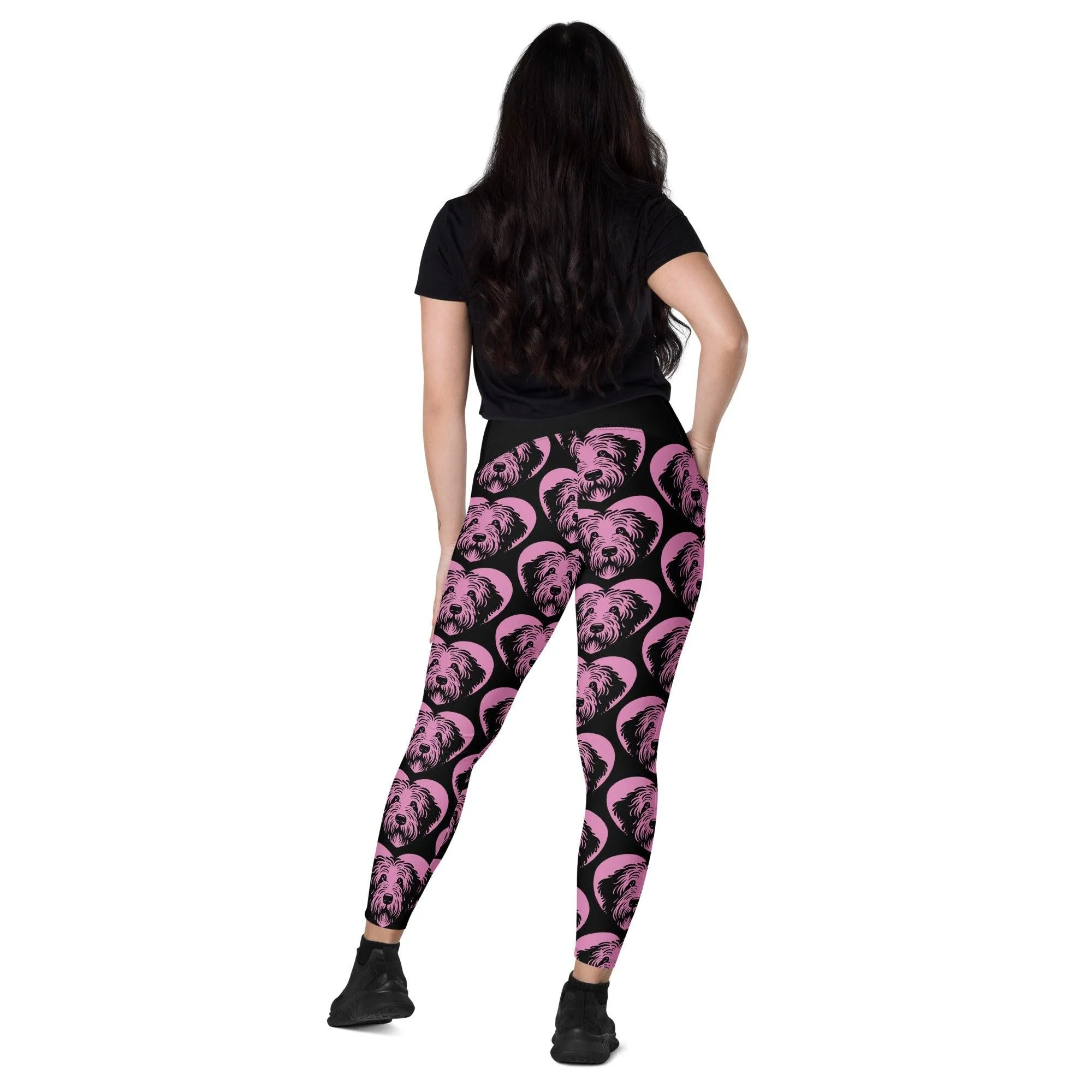 DOG BREED LEGGINGS with pockets - KOMONDOR - HERTTAHOUND - pink