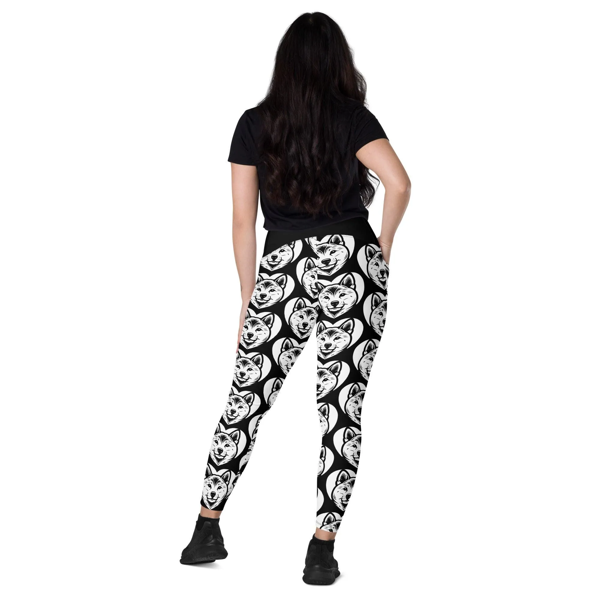 DOG BREED LEGGINGS with pockets - SHIBA INU - HERTTAHOUND