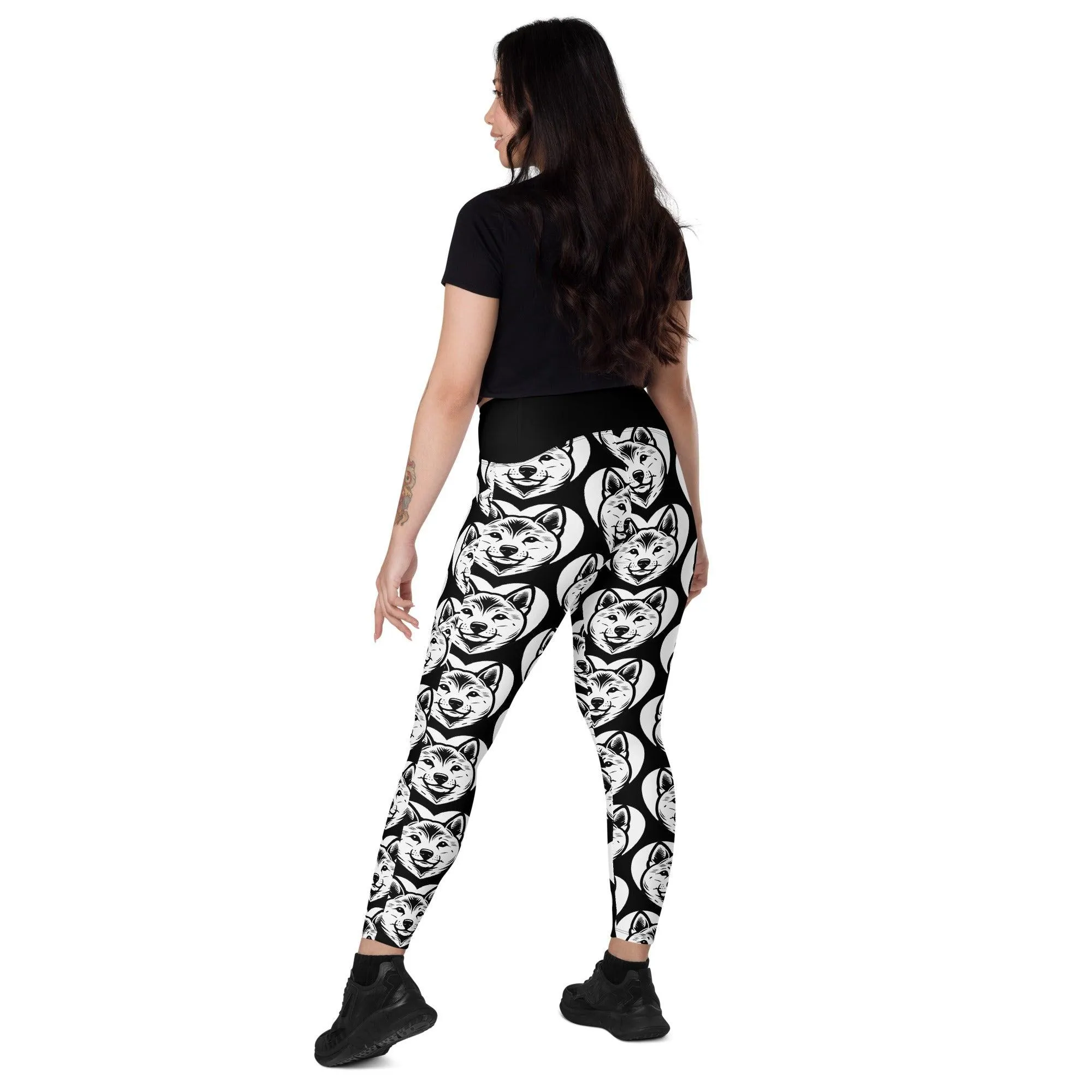 DOG BREED LEGGINGS with pockets - SHIBA INU - HERTTAHOUND