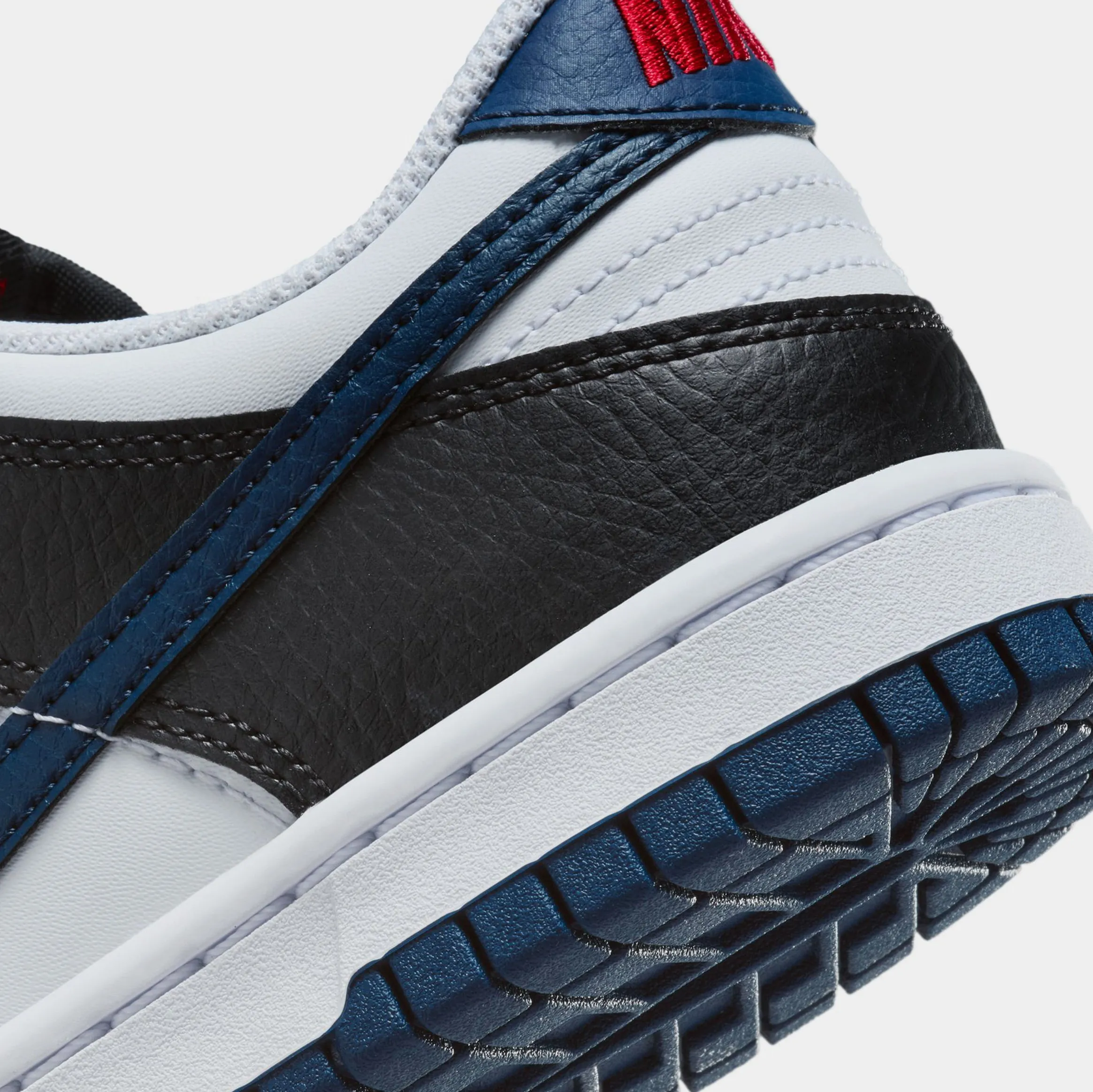 Dunk Low Midnight Navy Grade School Lifestyle Shoes (Black/Midnight Navy/White/University Red)