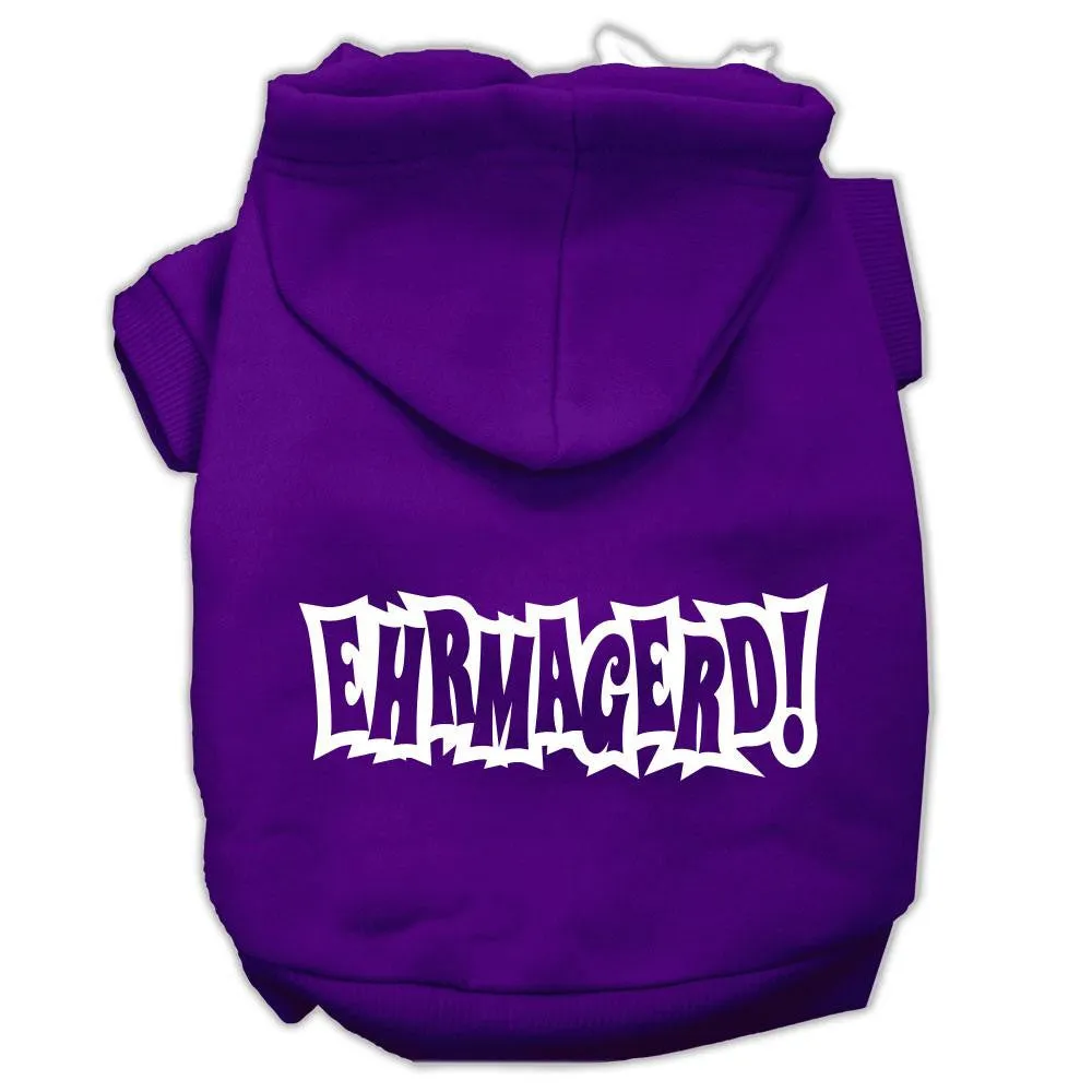 Ehrmagerd Screen Print Pet Hoodies Purple Size Lg (14)