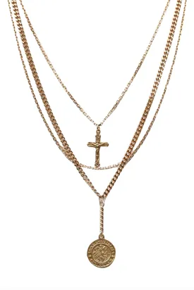 Farrah B Guardian Stacked Necklace