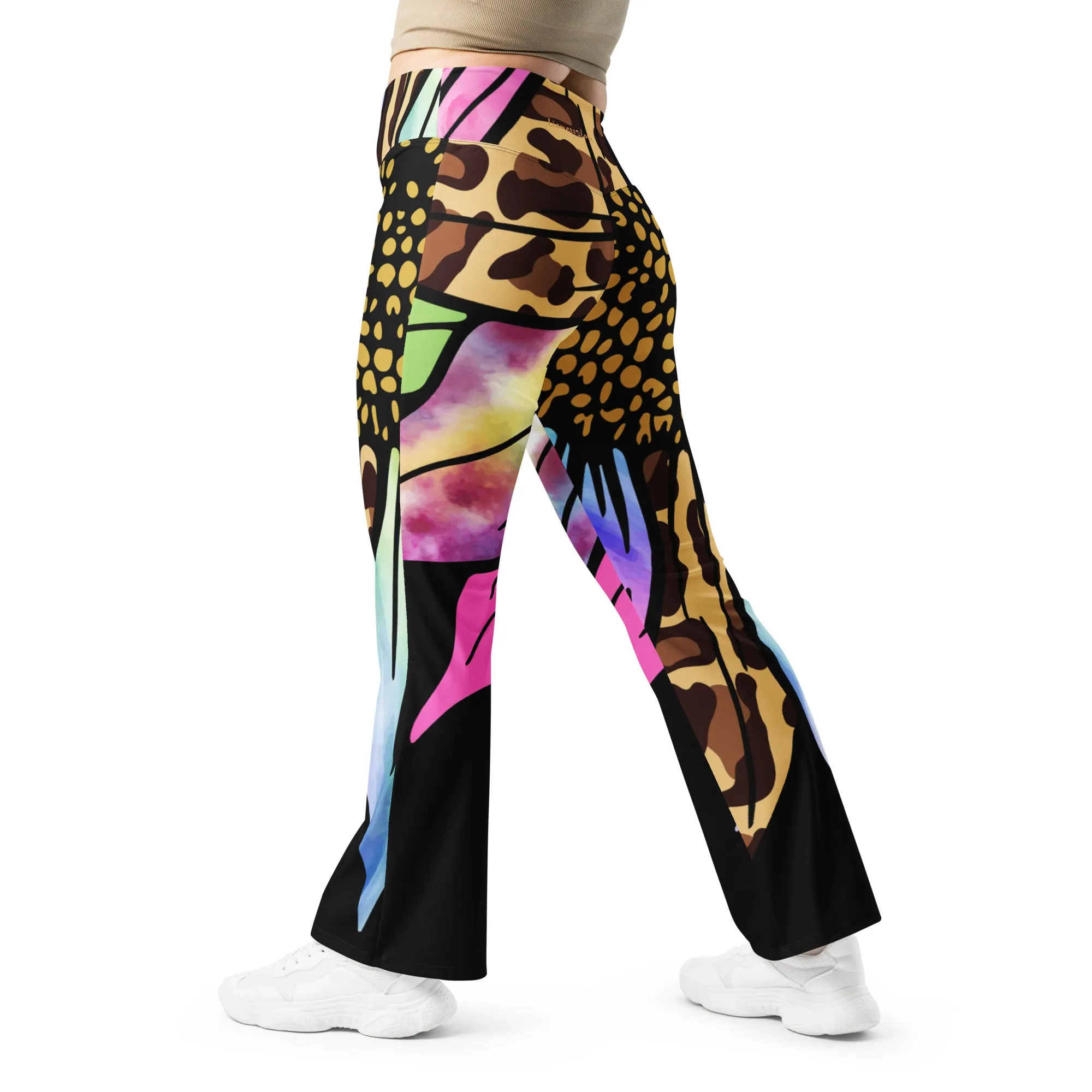 Flare Leggings Floral Design, lioness-love