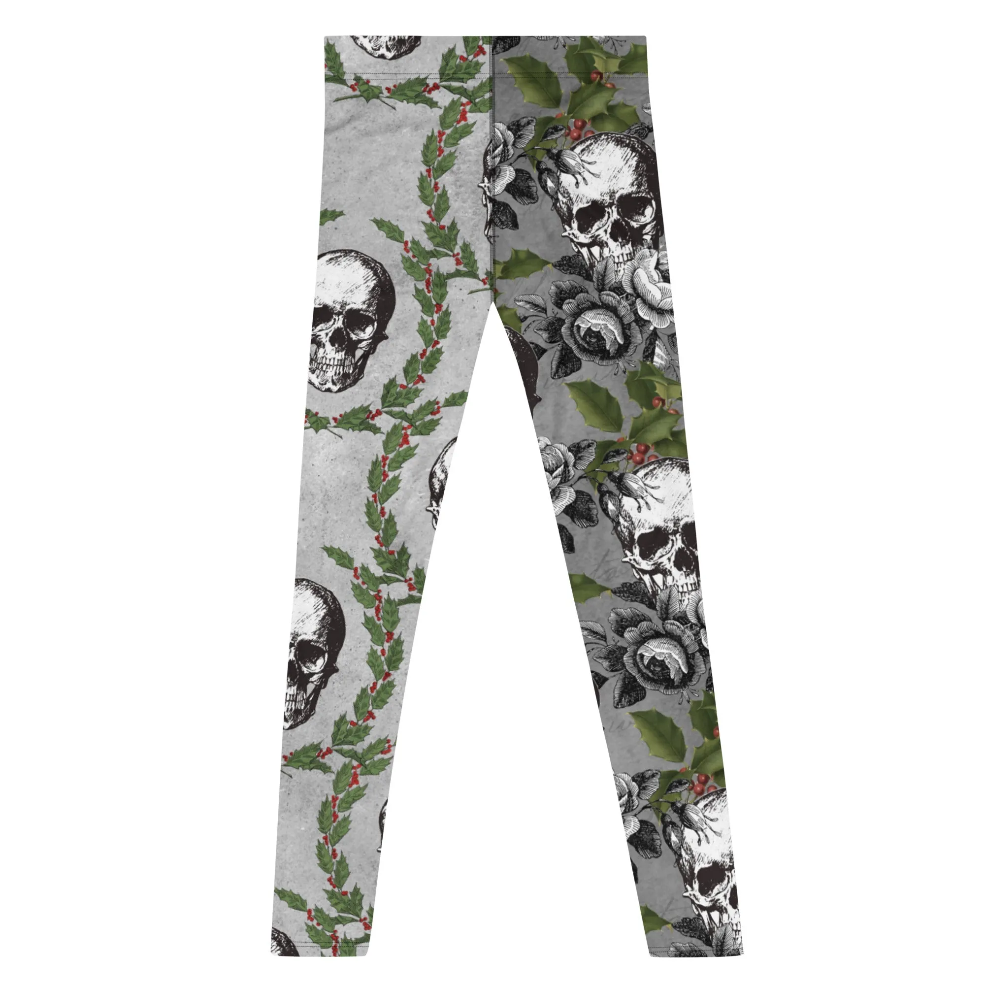 Goth Ugly Christmas Skull Leggings – Dark Holiday Style for Men