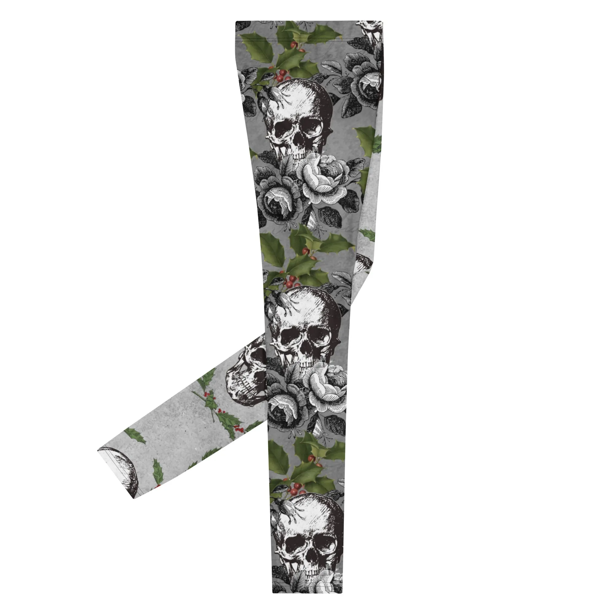 Goth Ugly Christmas Skull Leggings – Dark Holiday Style for Men