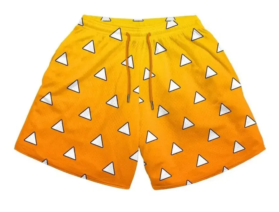 Graphic anime mesh summer shorts