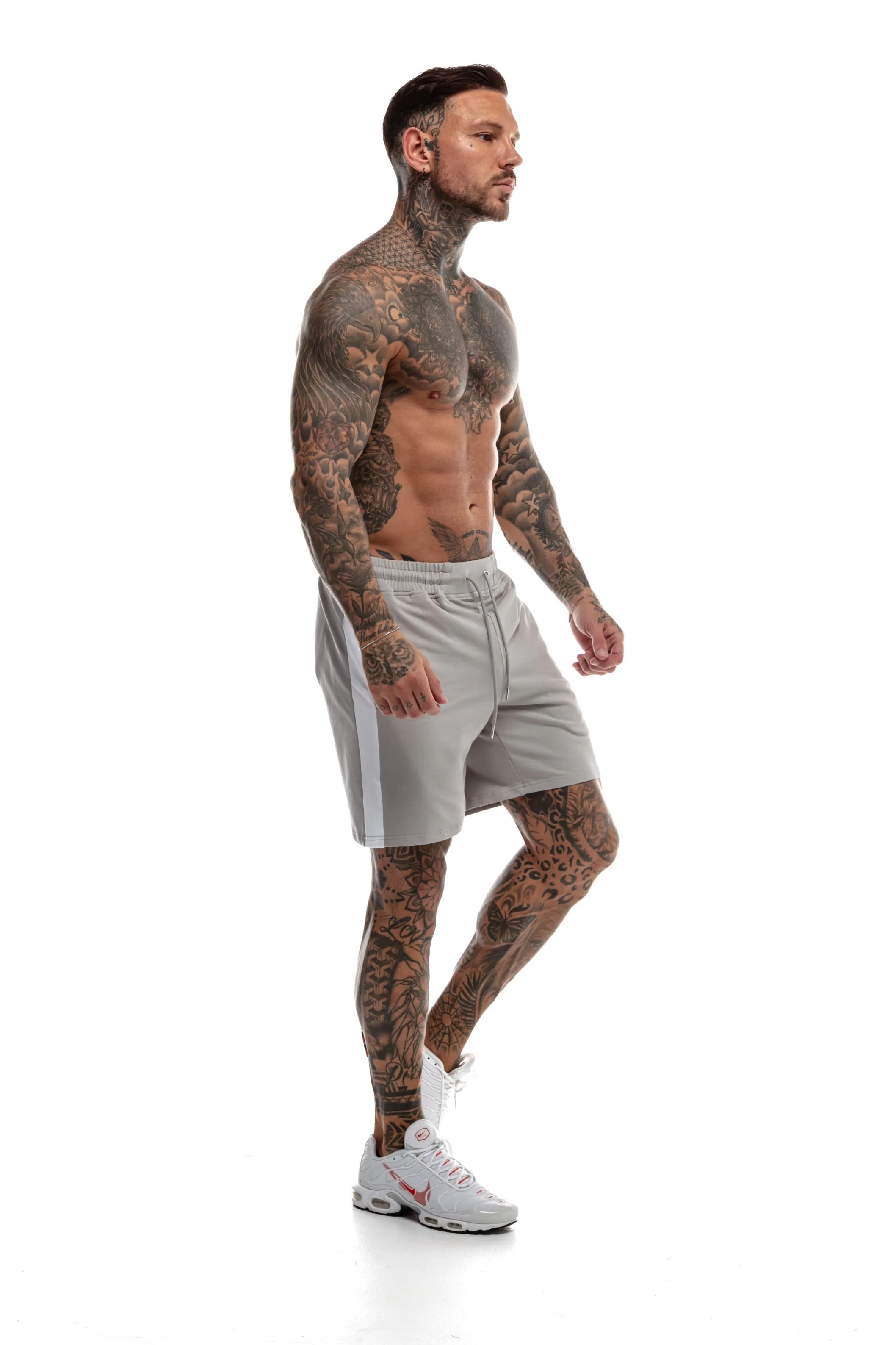 GymFreak Mens Icon Range Shorts - Grey - 7 inch