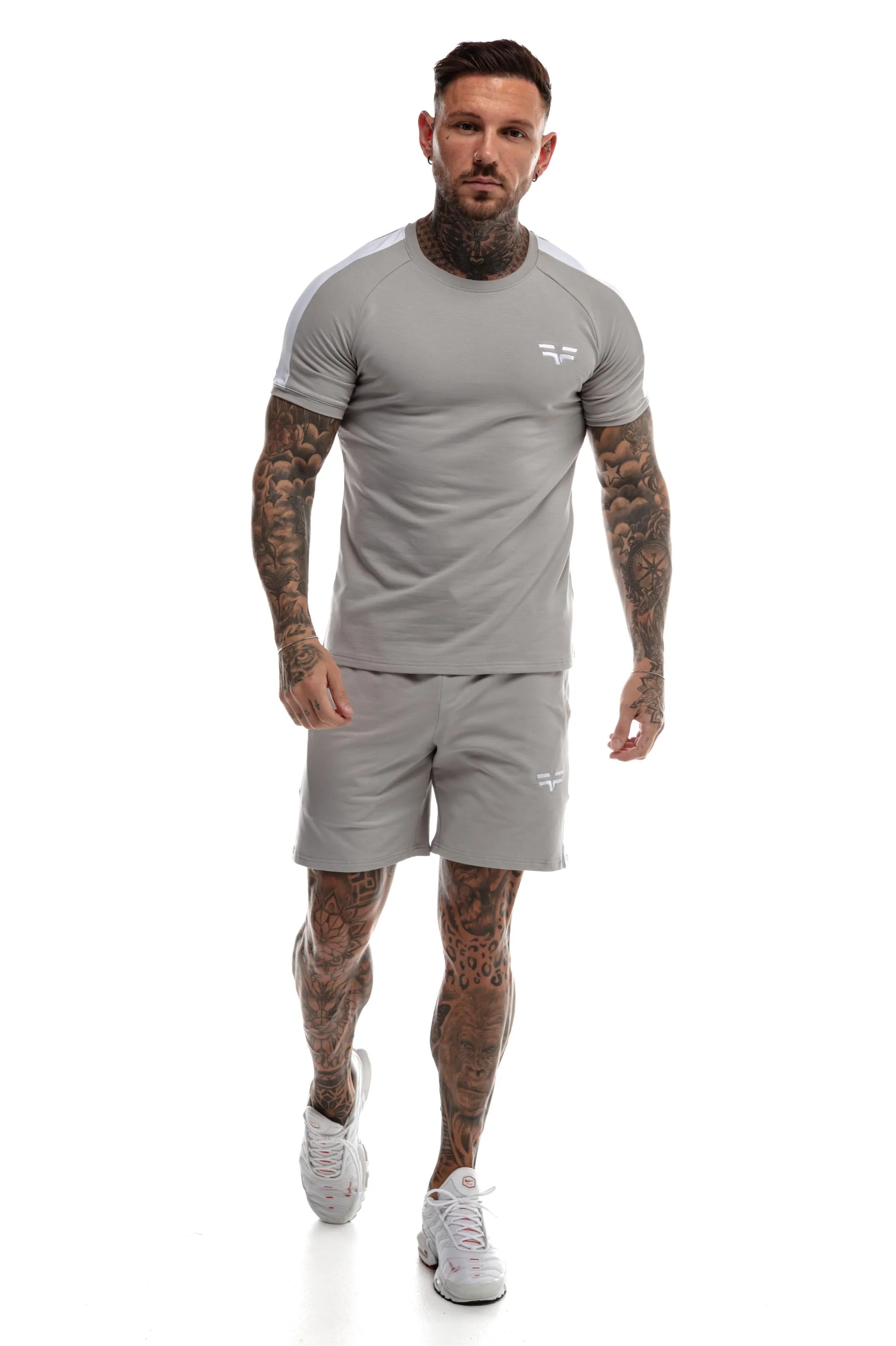 GymFreak Mens Icon Range Shorts - Grey - 7 inch