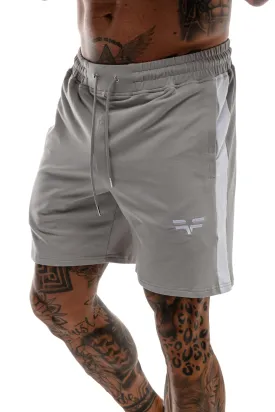 GymFreak Mens Icon Range Shorts - Grey - 7 inch