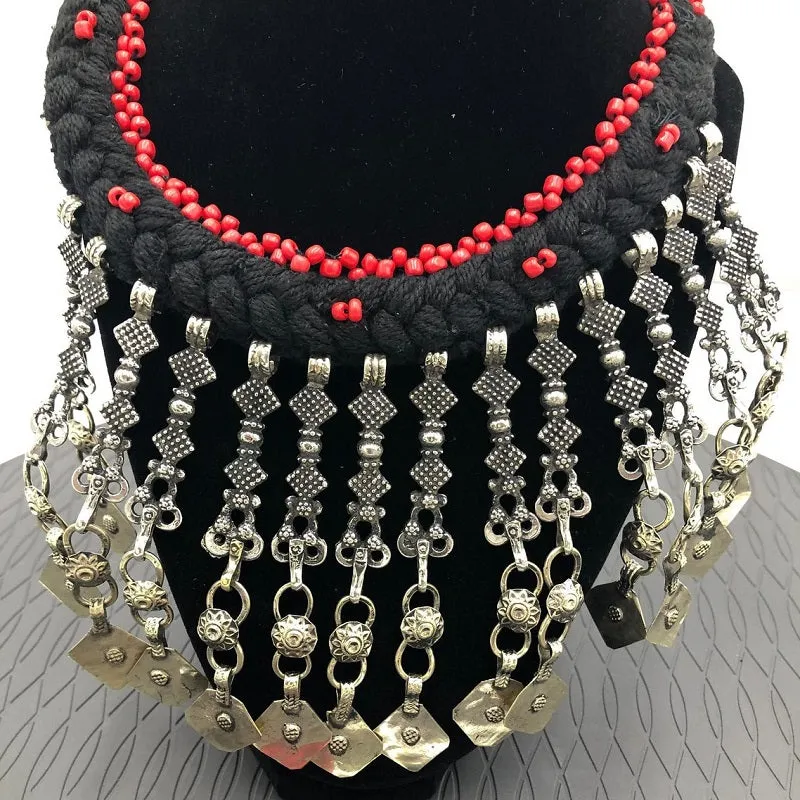 Handcrafted Tribal Ethnic Bib Necklace